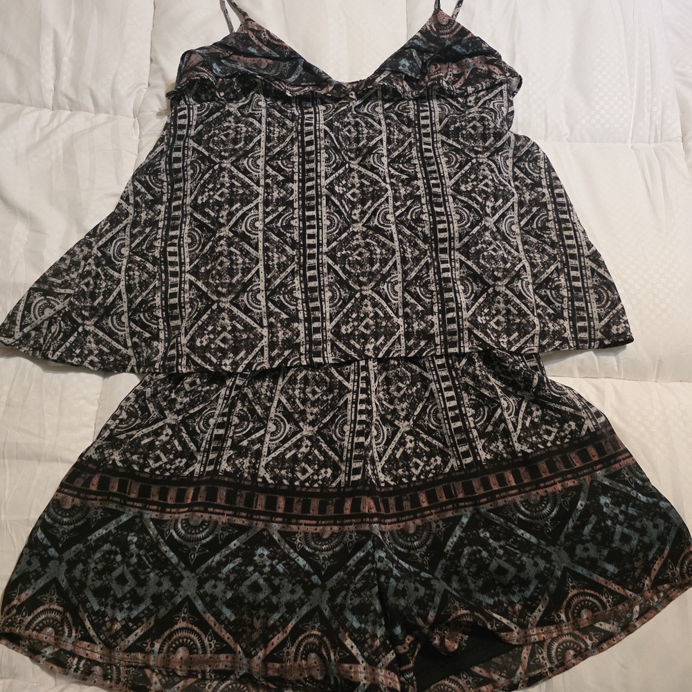 Xhilaration Women's Tribal Print Romper Size XS